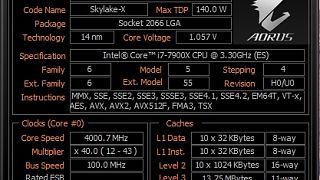 CPU Z X299 AORUS Gaming 7