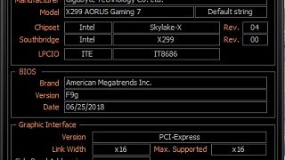 CPU Z X299 AORUS Gaming 7