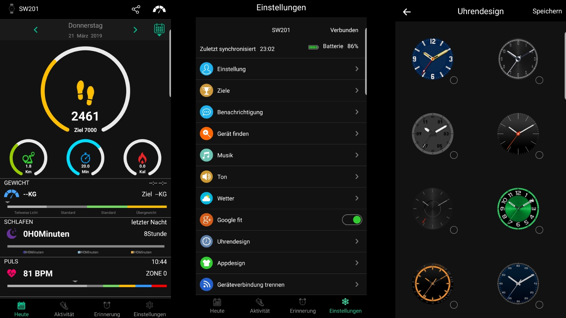 Acme SW201 Smartwatch - App