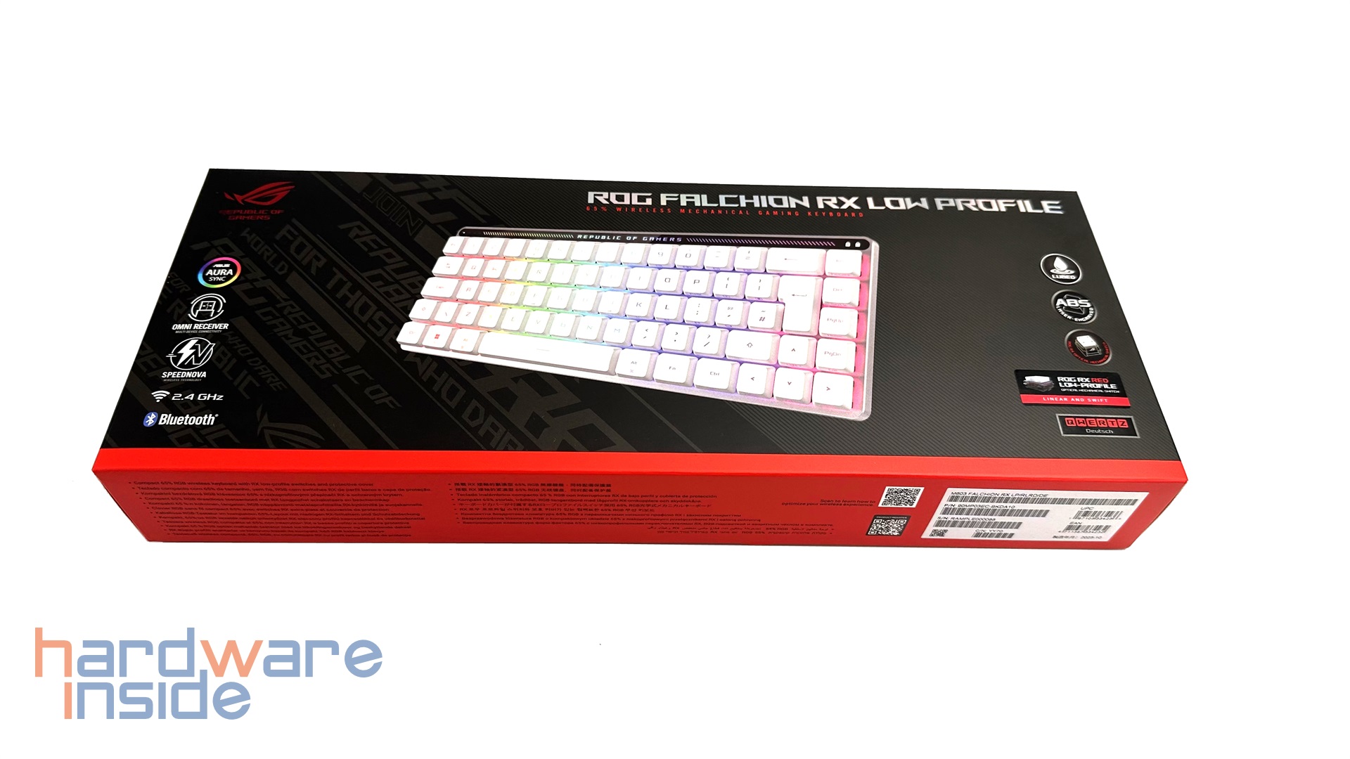 Verpackung der ASUS ROG Falchion RX Low Profile