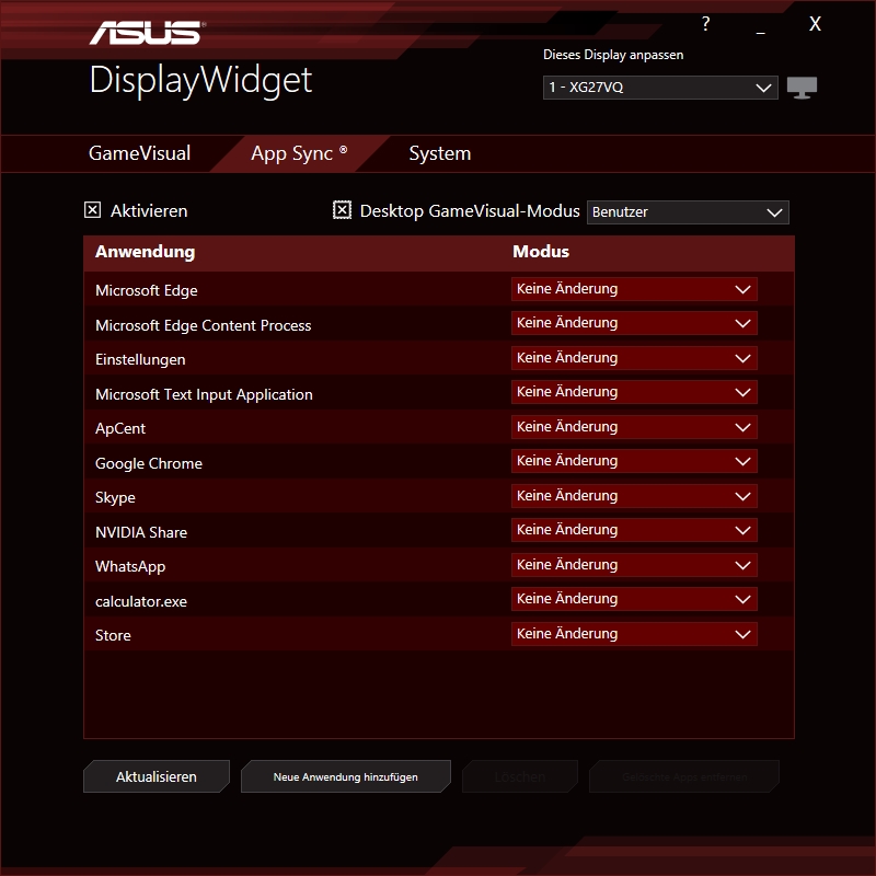 ASUS ROG Strix X27VQ - Display Widget 2