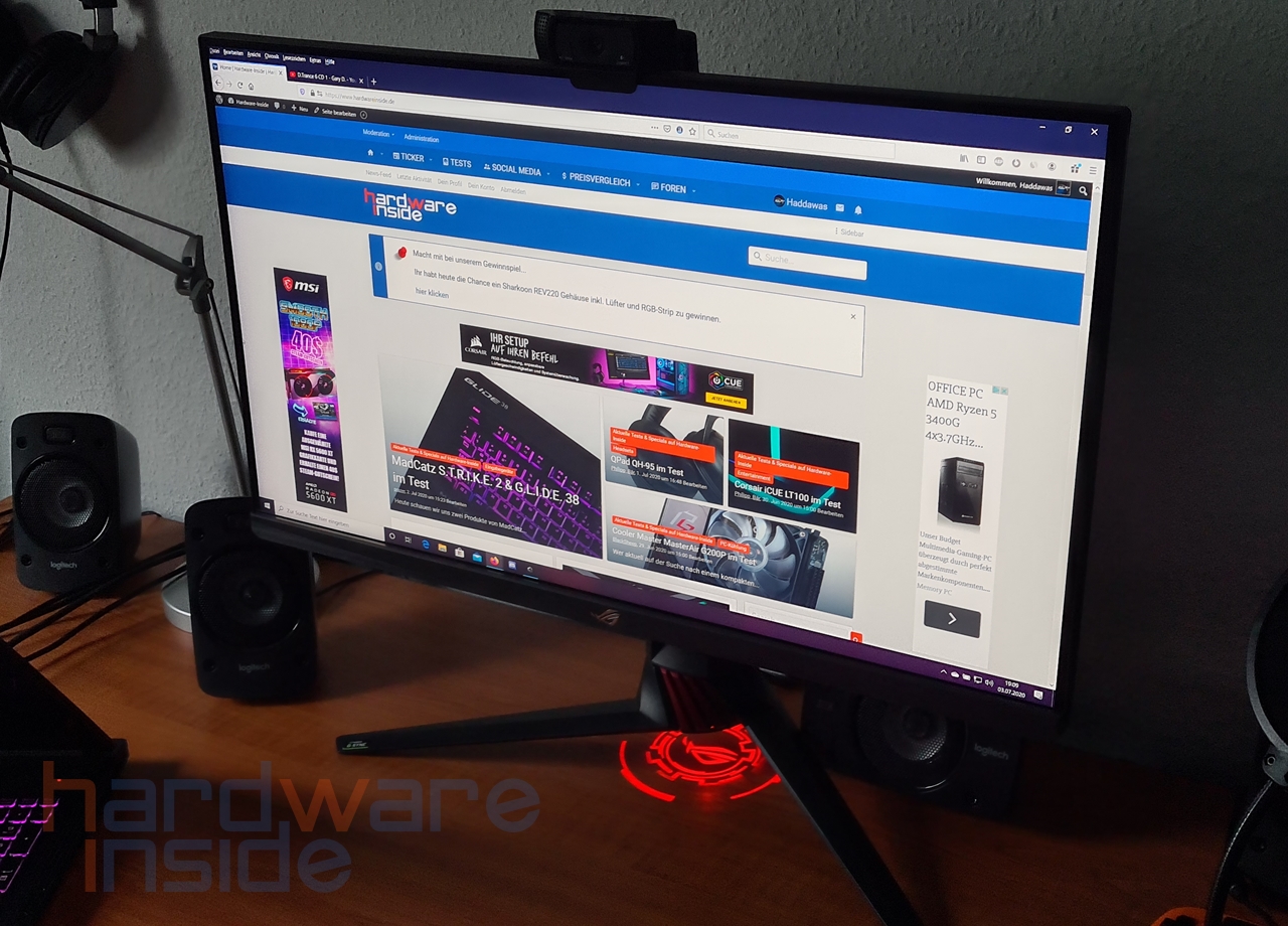 Asus ROG Strix XG279Q eingeschaltet