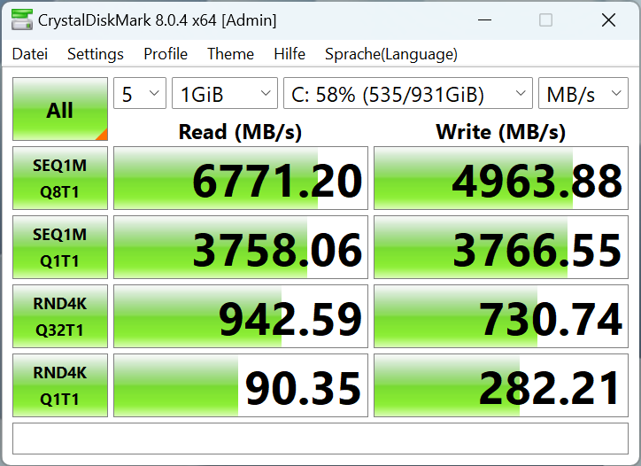 ASUS TUF GAMING Z790-PLUS WIFI D4_CrystalDisk_xmp