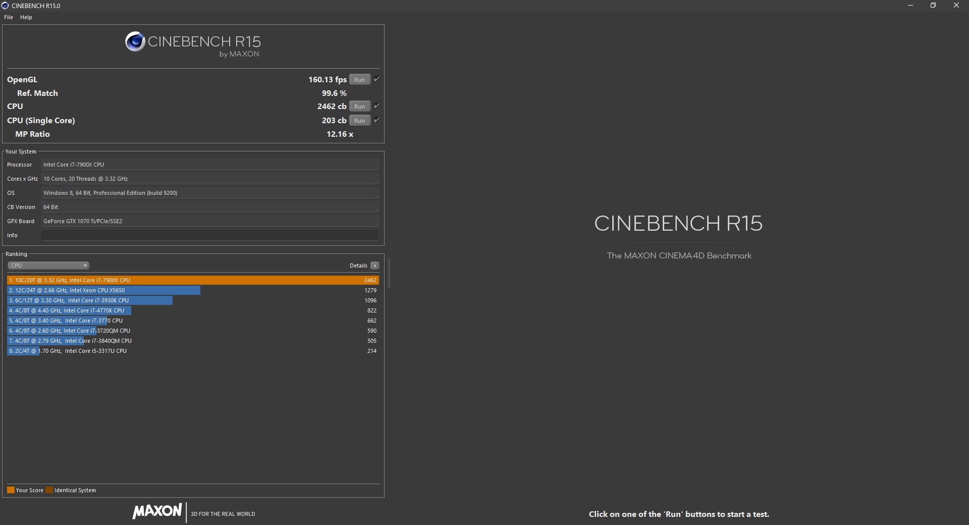 Cinebench X299 AORUS Gaming 7