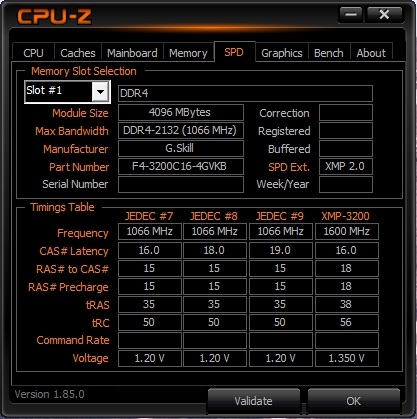 CPU Z X299 AORUS Gaming 7