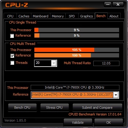 CPU Z X299 AORUS Gaming 7