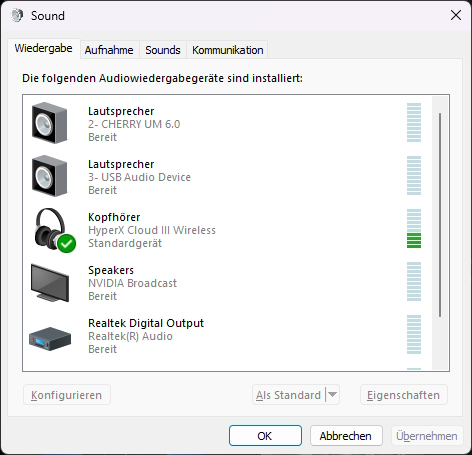 HyperX Cloud III Wireless - Windows Soundeinstellung Wiedergabe - 1.jpg