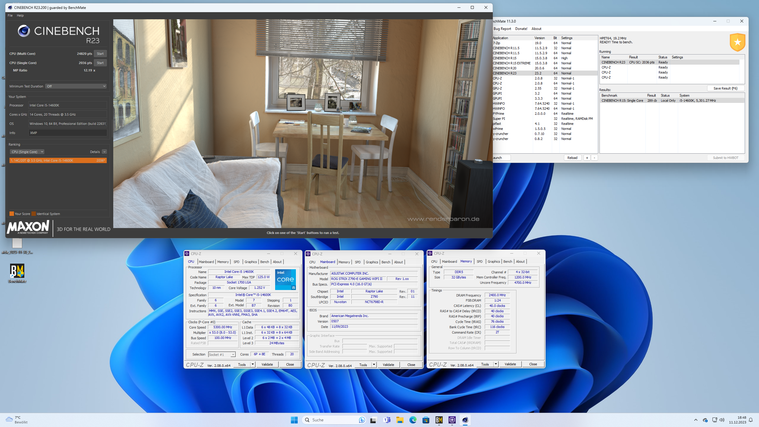 i5-14600K - Benchmark: Cinebench R23