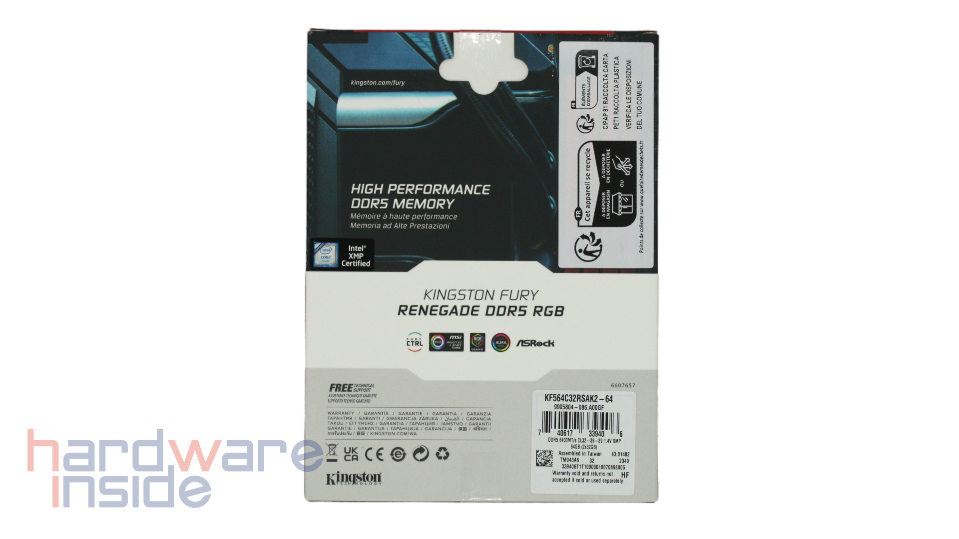 Kingston FURY Renegade RGB Verpackung