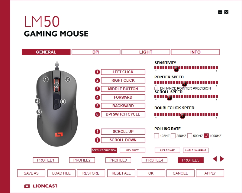 Lioncast - LM 50 Gaming Maus - Software - 1