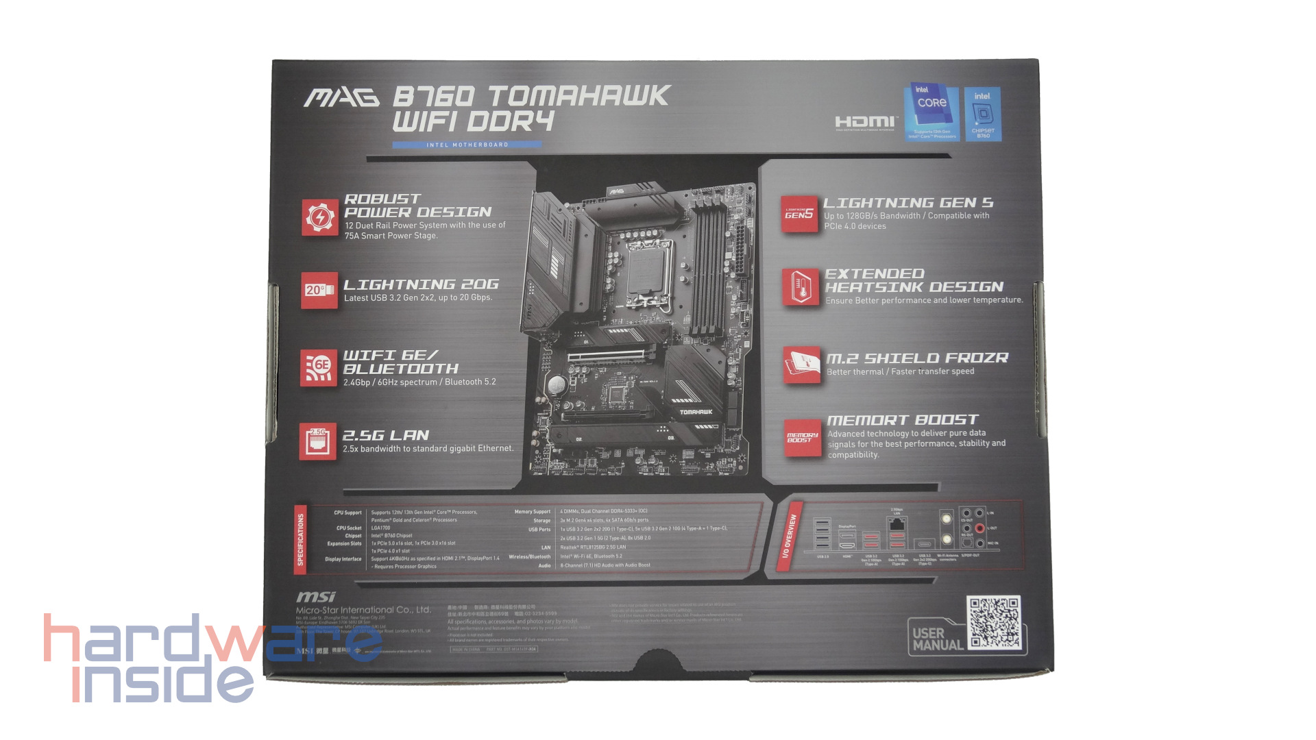 MSI MAG B760 TOMAHAWK WIFI DDR4 Verpackung