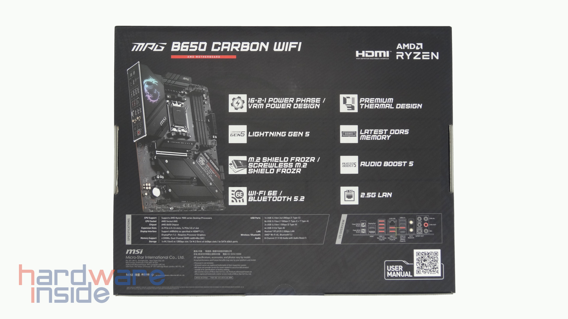 MSI MPG B650 Carbon WIFI Verpackung