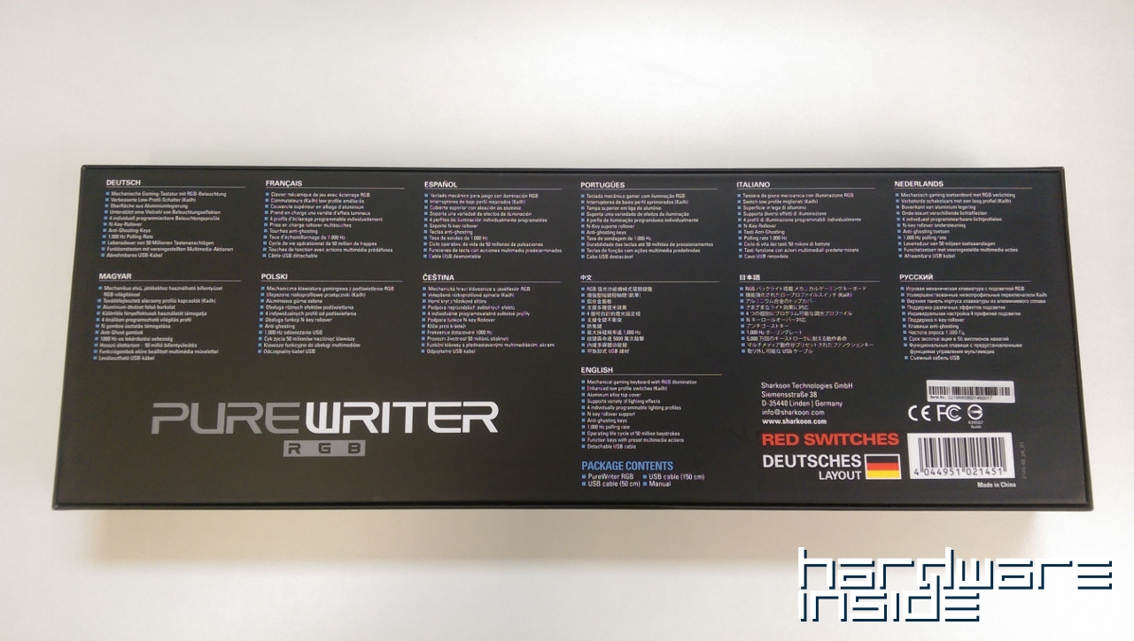 Sharkoon - PureWriter RGB Tastatur