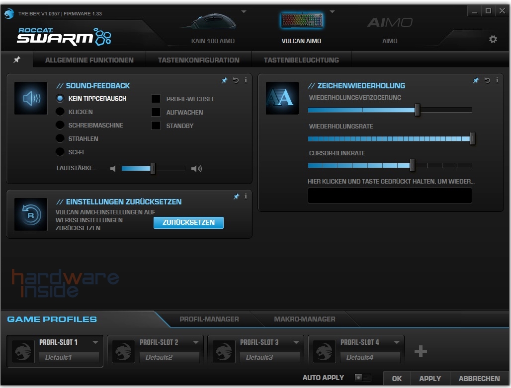 Roccat Vulcan 122 AIMO und Kain 100 AIMO im Test | Hardware-Inside | Hardware-Inside Forum