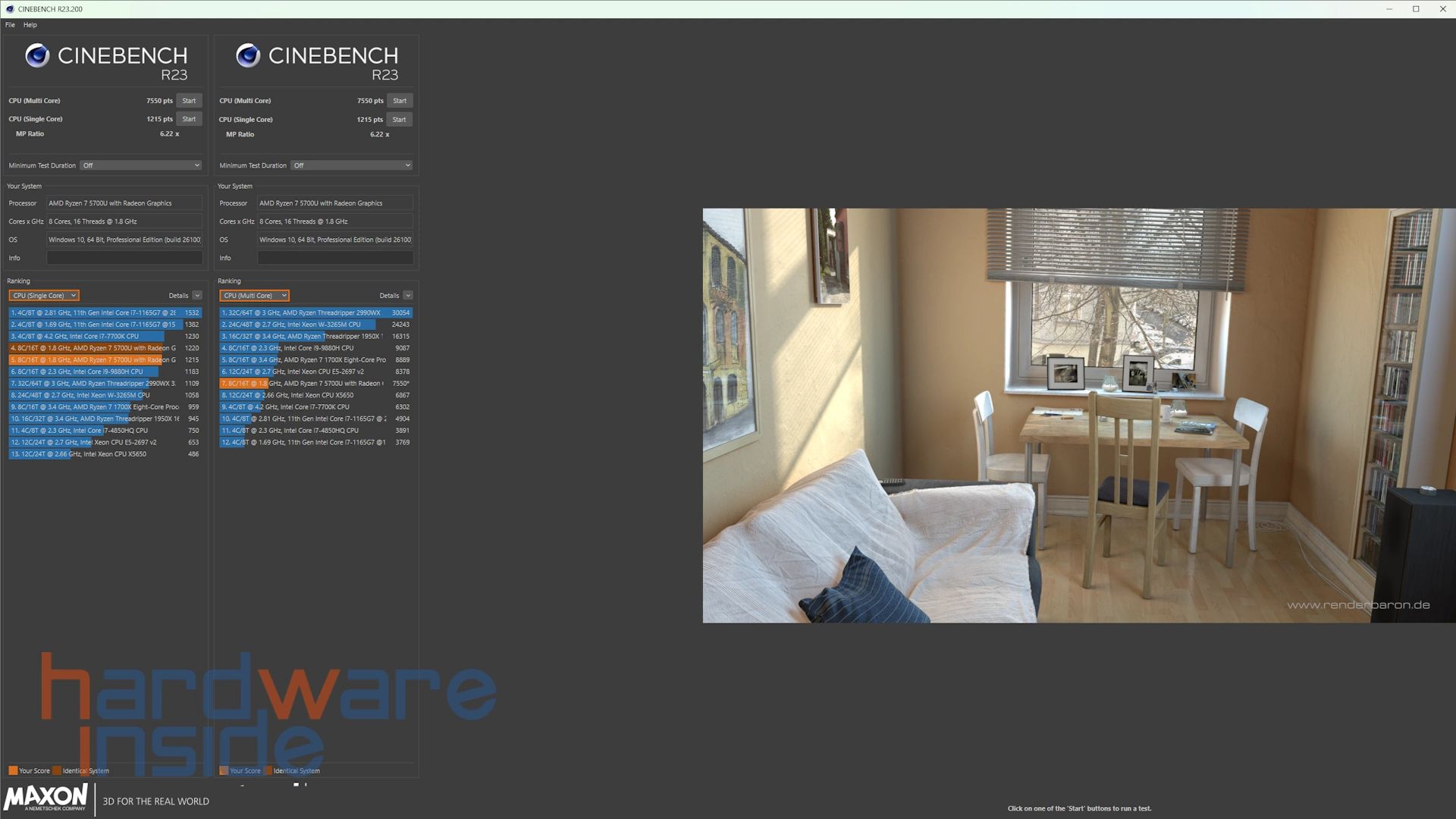 TEAMGROUP ELITE DDR4 - Cinebench R23.webp