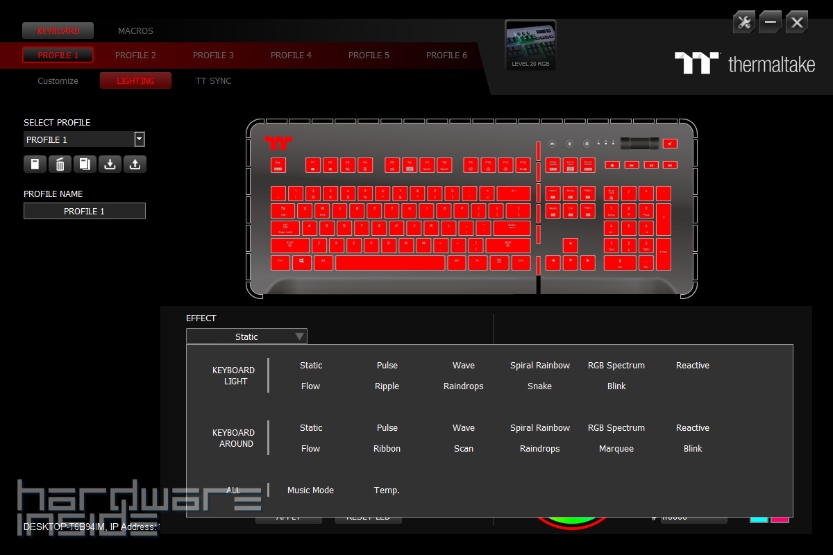 Thermaltake Level 20 RGB Gaming Keyboard - 35
