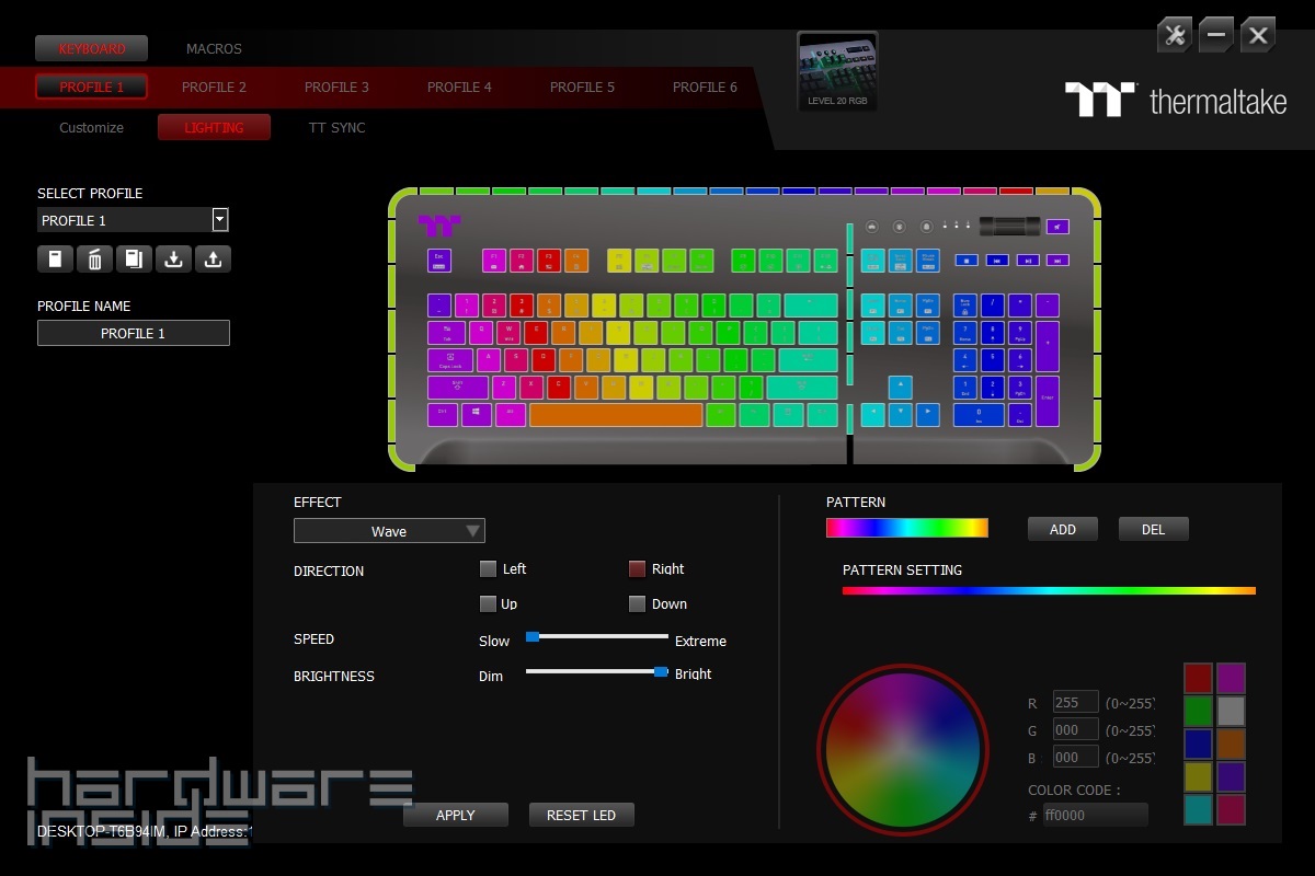Thermaltake Level 20 RGB Gaming Keyboard - 36