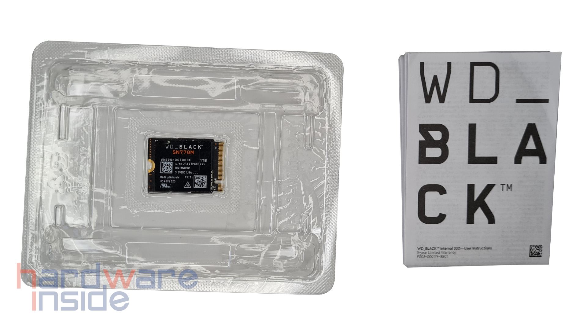 Lieferumfang der Western Digital WD_BLACK SN770M NVMe SSD